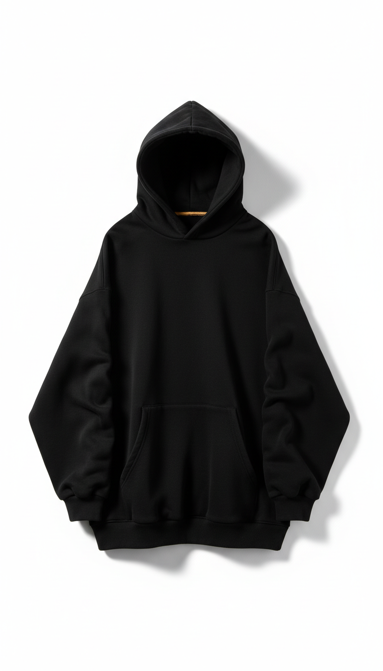 Oversized onyx hoodie heavyweight cotton