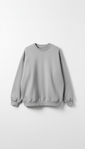 Urban silver oversized sweatshirt metallic accents