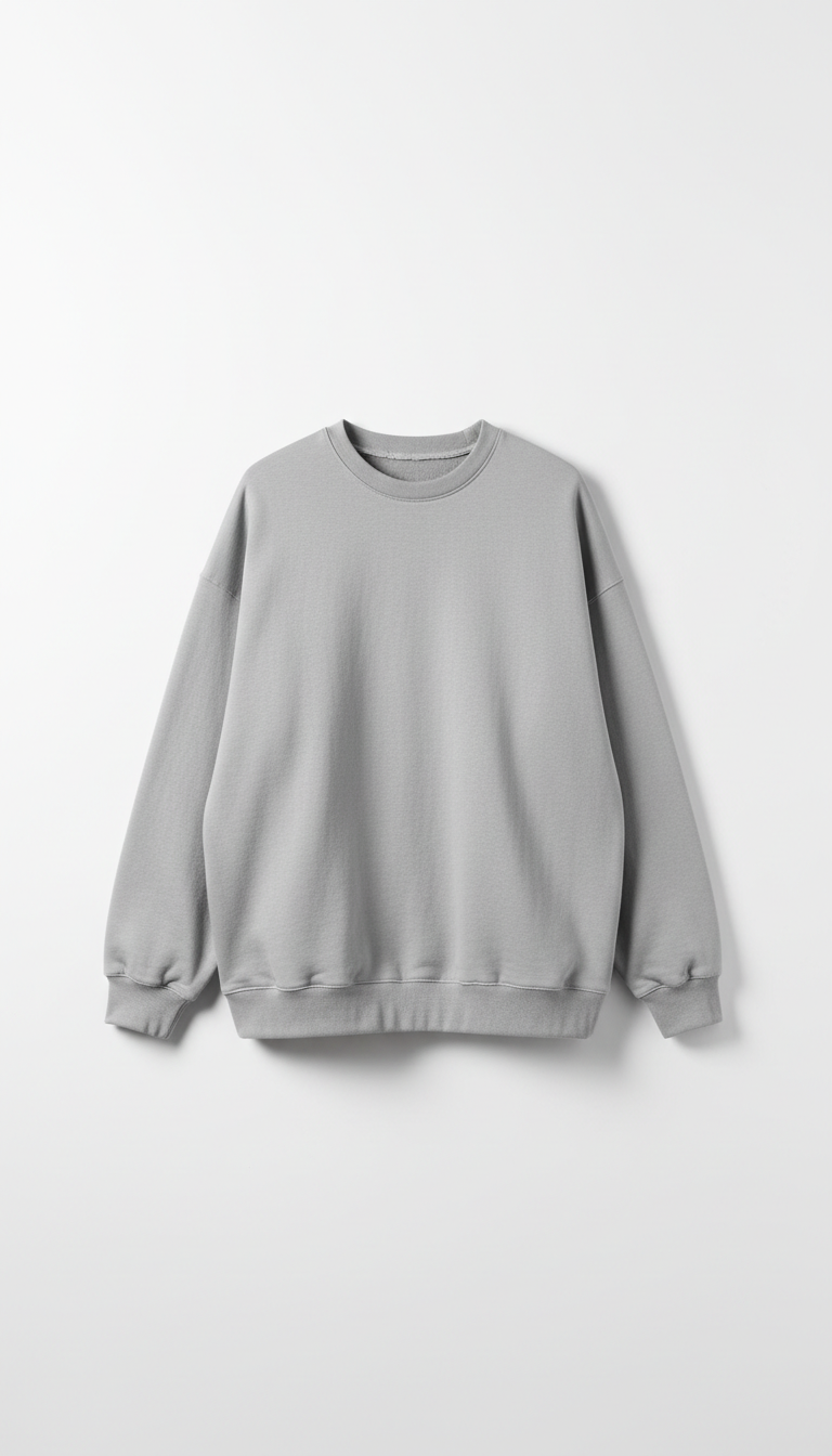 Urban silver oversized sweatshirt metallic accents